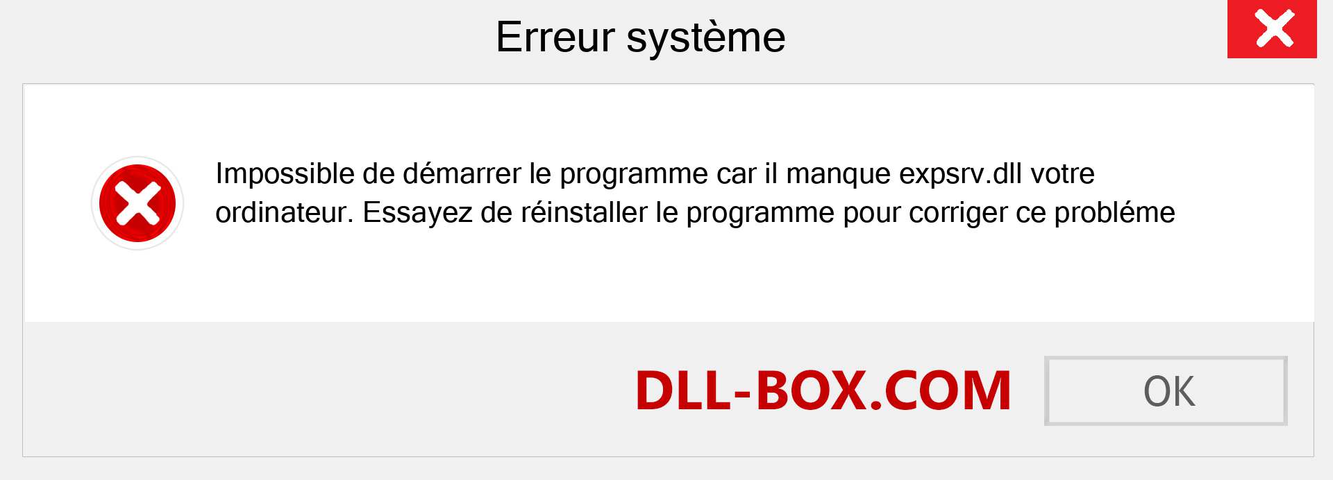 Le fichier expsrv.dll est manquant ?. Télécharger pour Windows 7, 8, 10 - Correction de l'erreur manquante expsrv dll sur Windows, photos, images